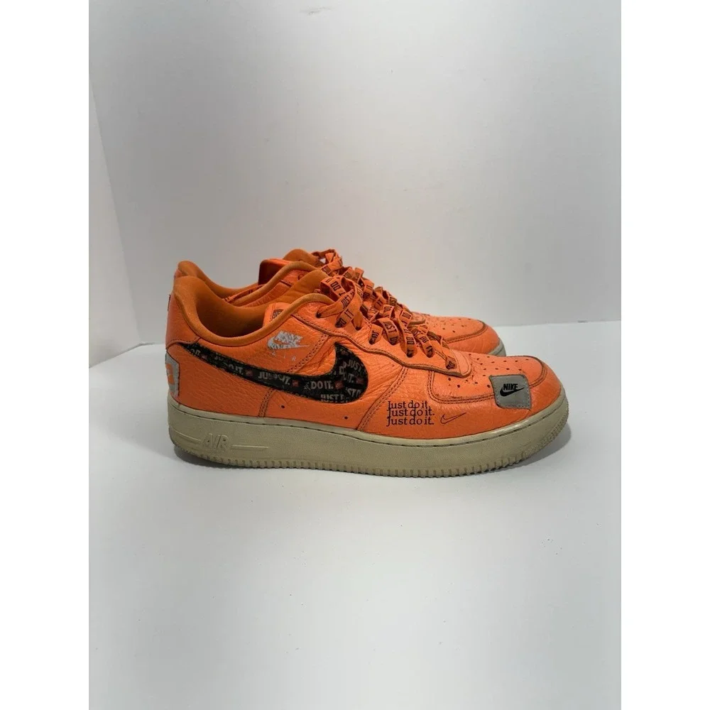 Nike Air Force 1 Low Just‎ Do It- Orange/Black/White AR7719-800 - Men's Size 9